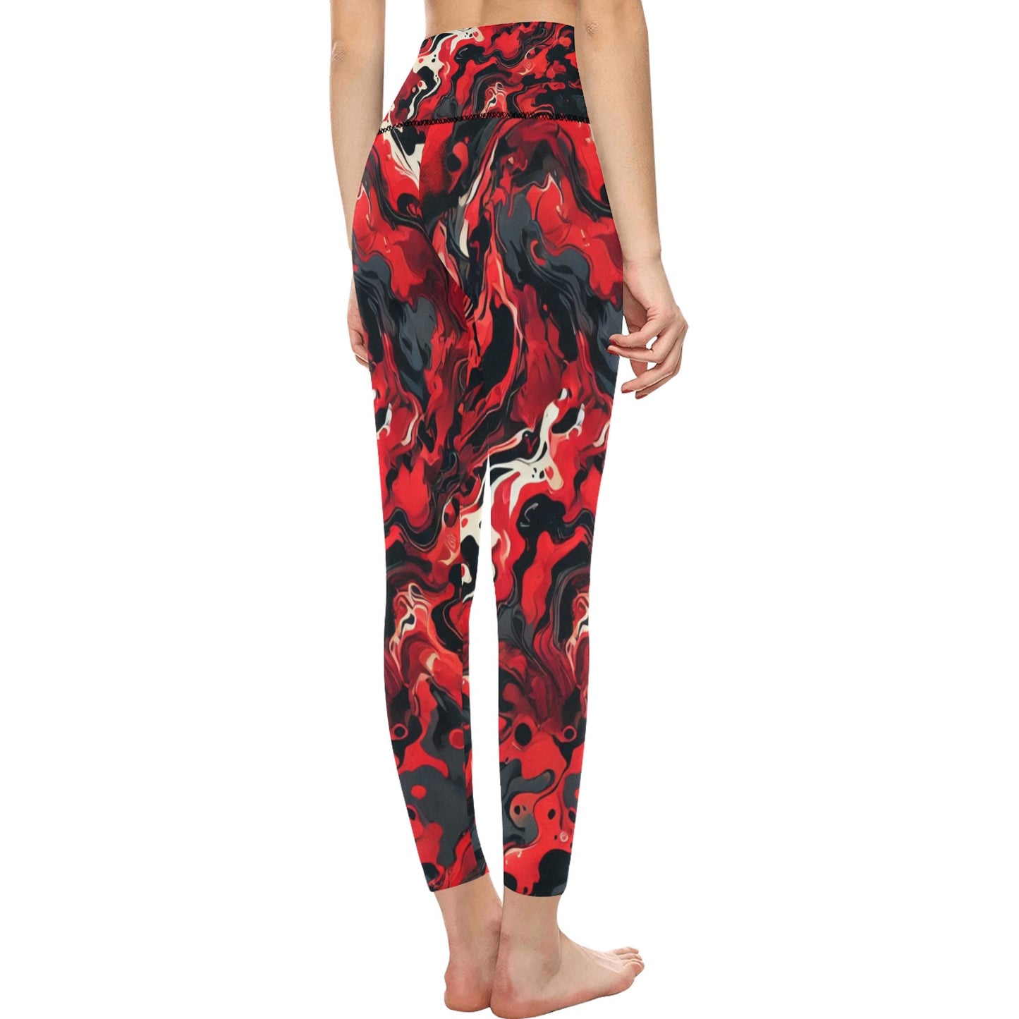 Women's High-Waisted Leggings (Model L36)