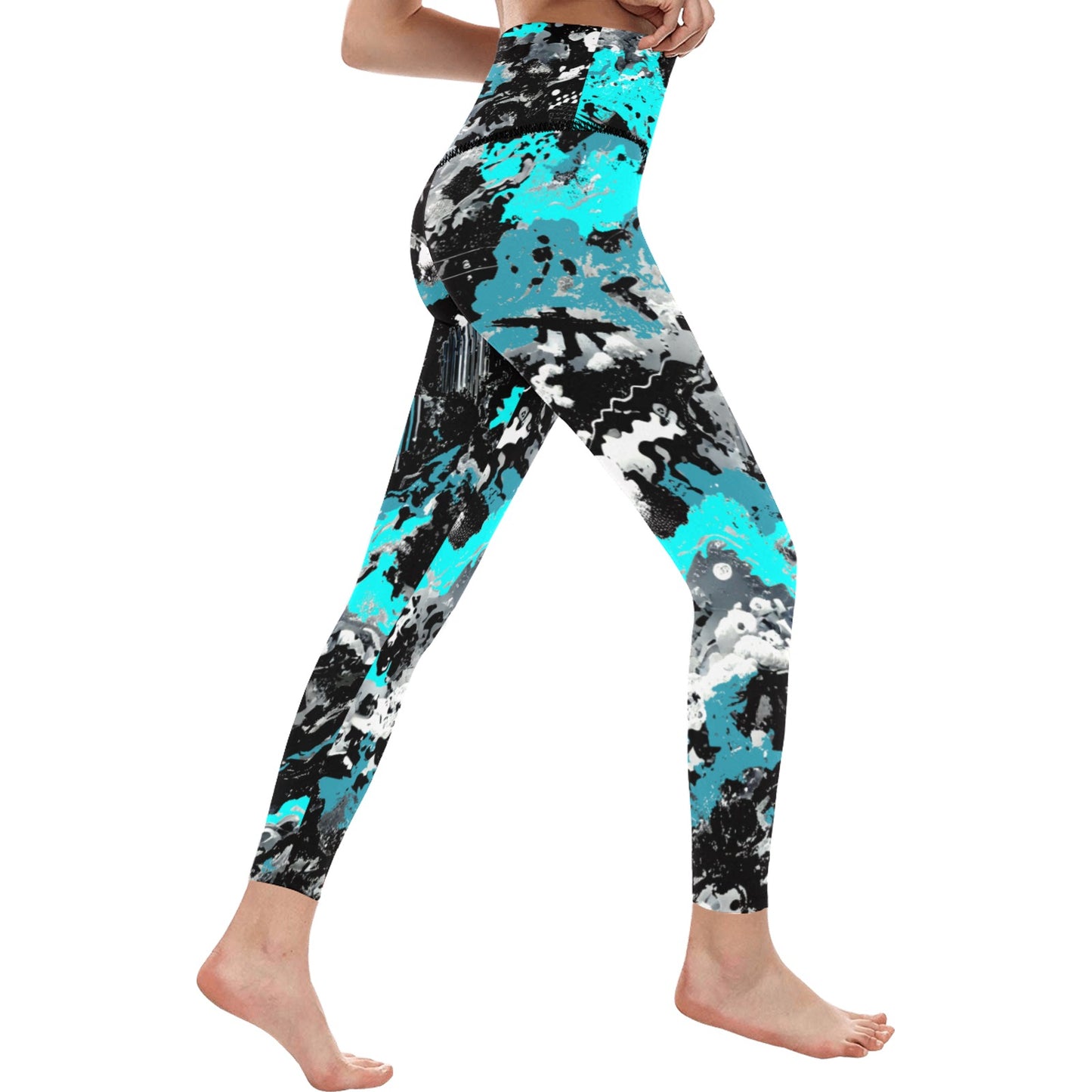 Women's High-Waisted Leggings (Model L36)