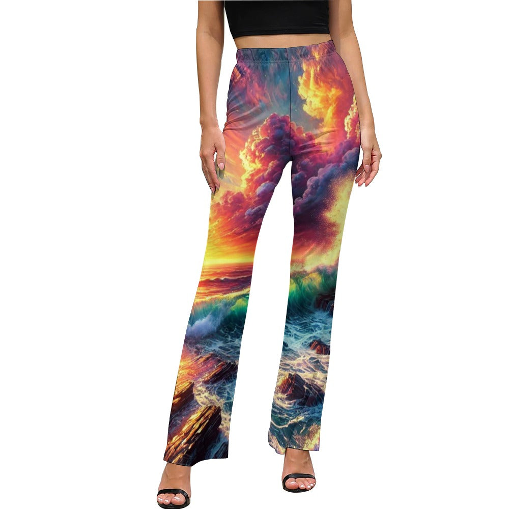 Graphic Flared Leggings