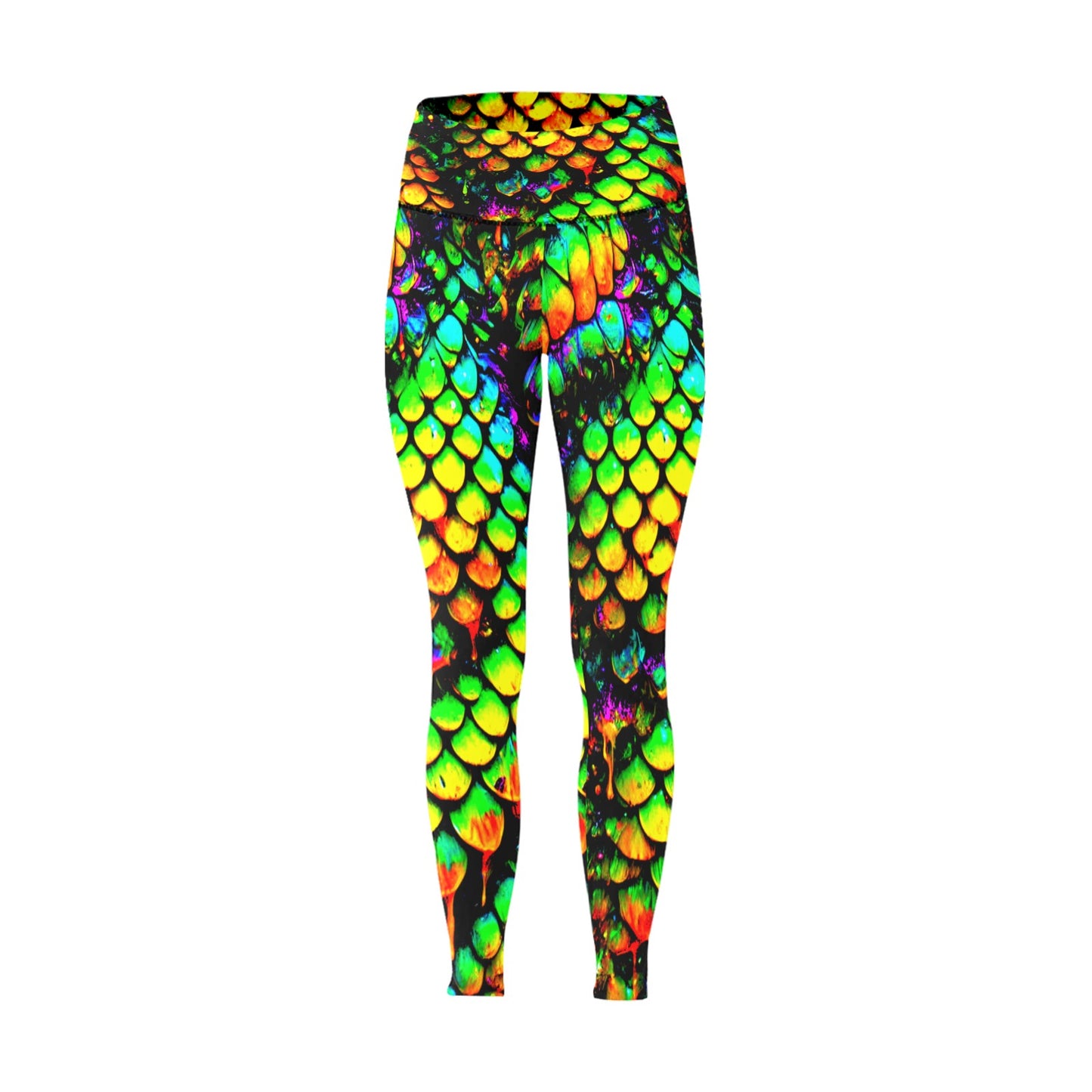 Women's High-Waisted Leggings (Model L36)