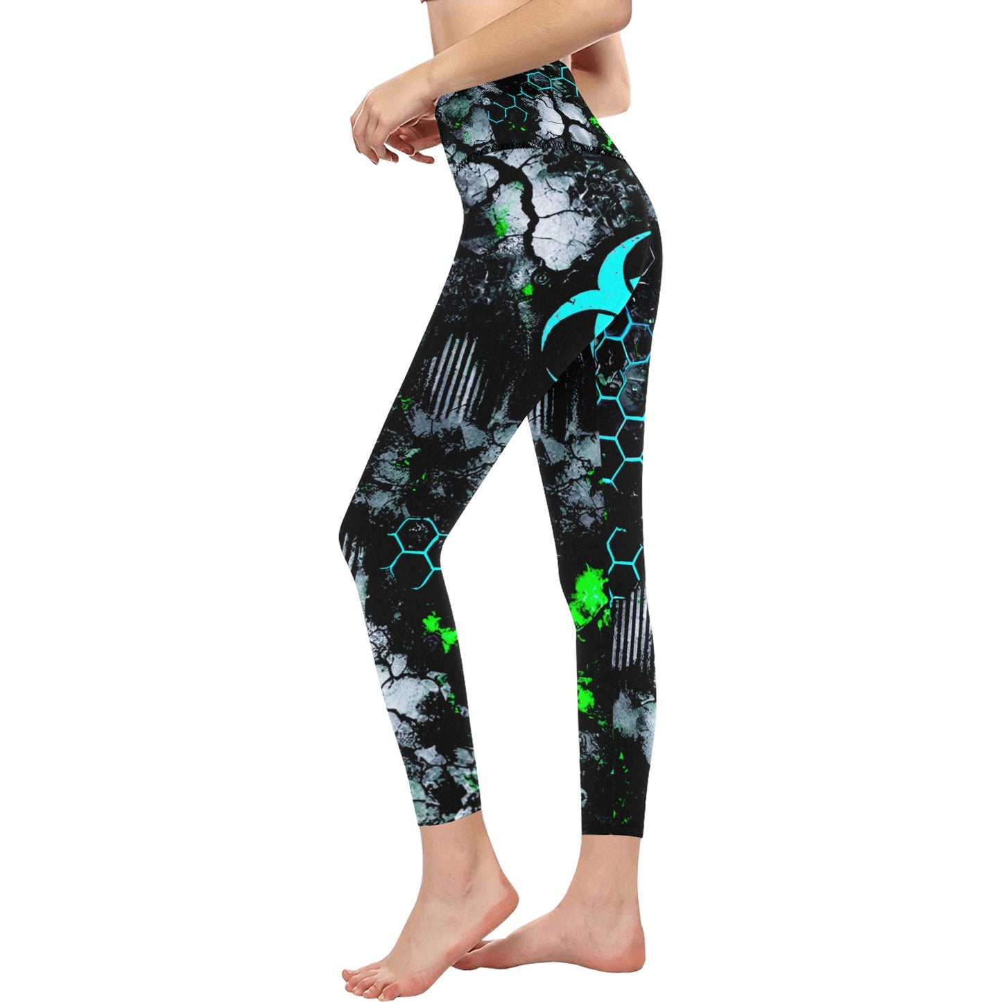 Women's High-Waisted Leggings (Model L36)