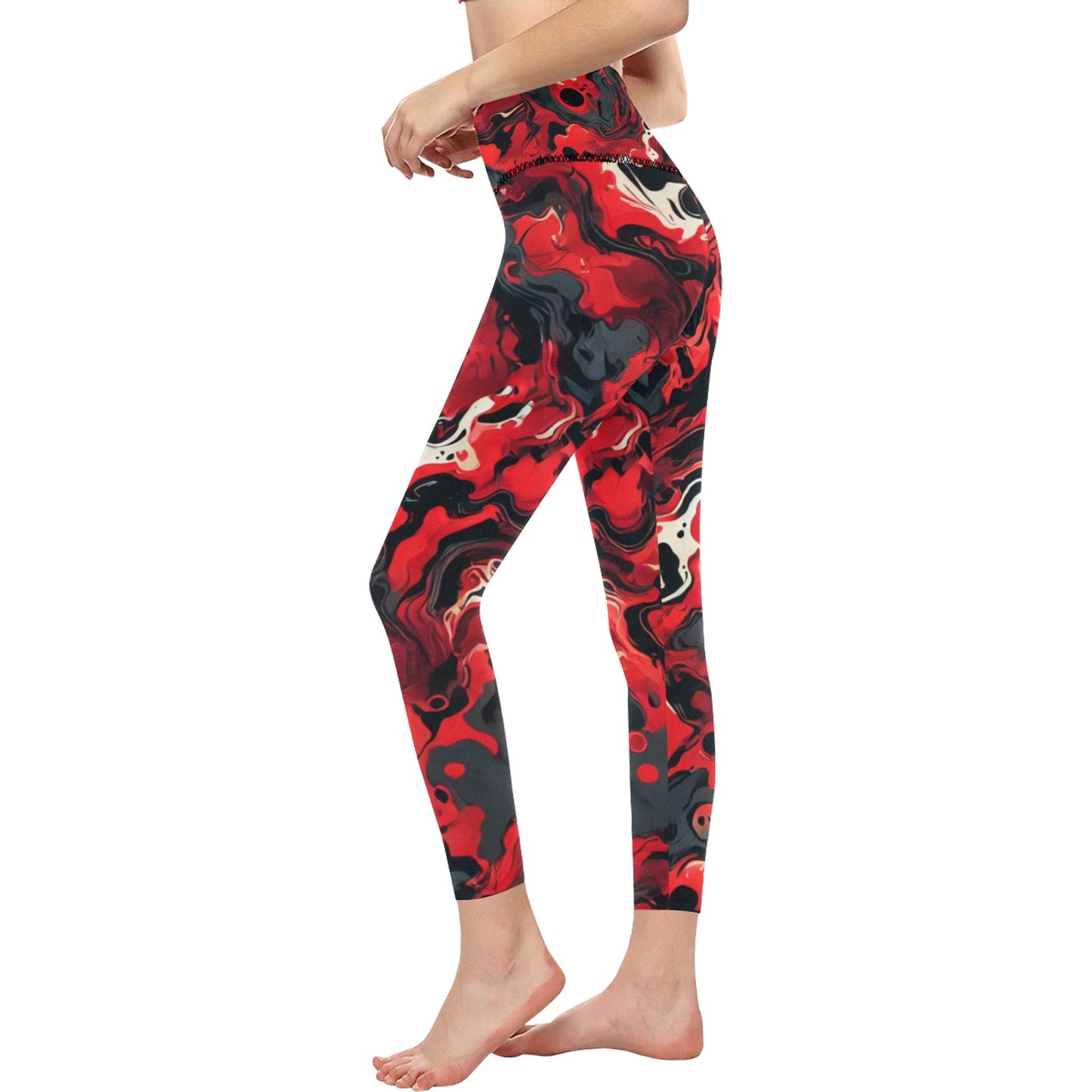 Women's High-Waisted Leggings (Model L36)