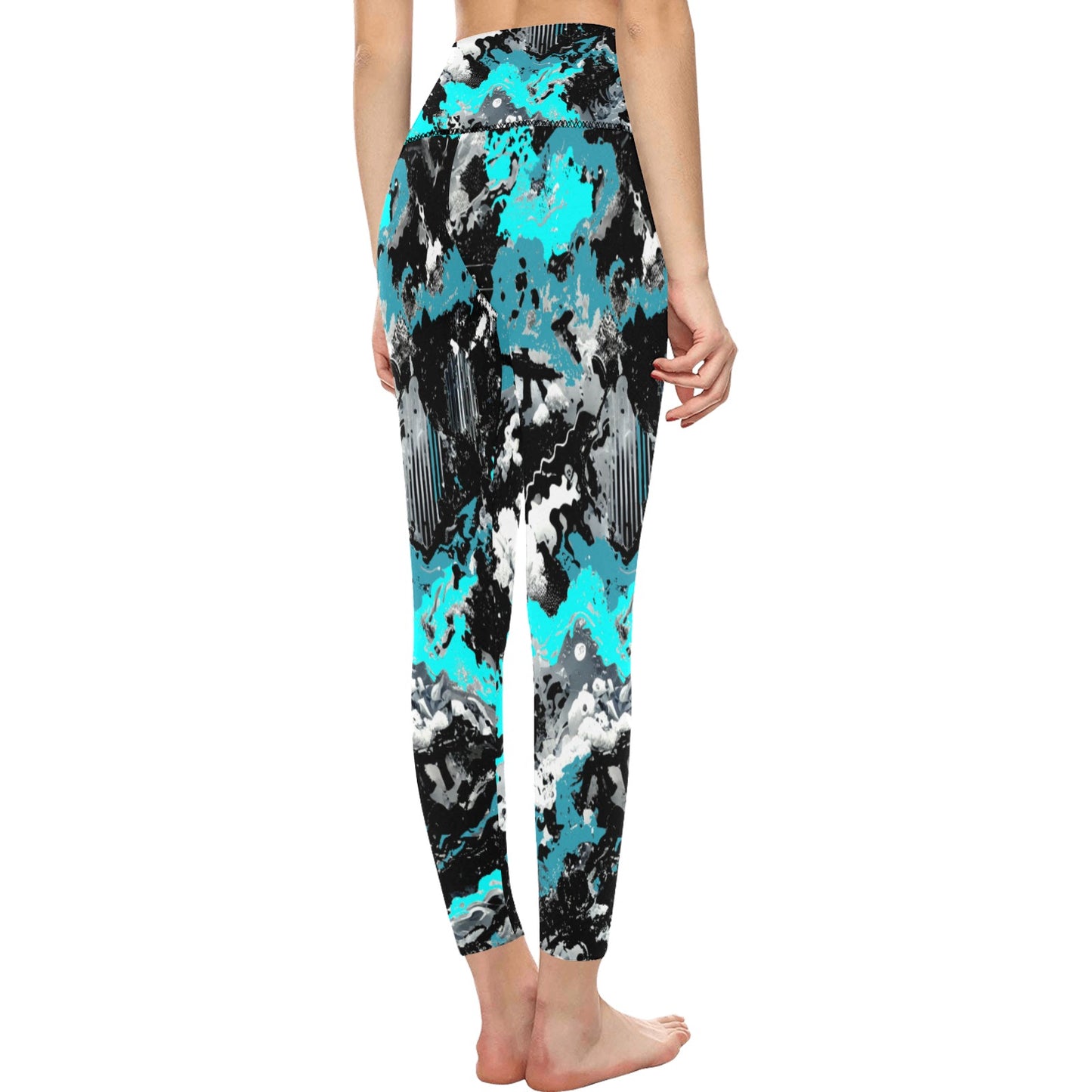 Women's High-Waisted Leggings (Model L36)