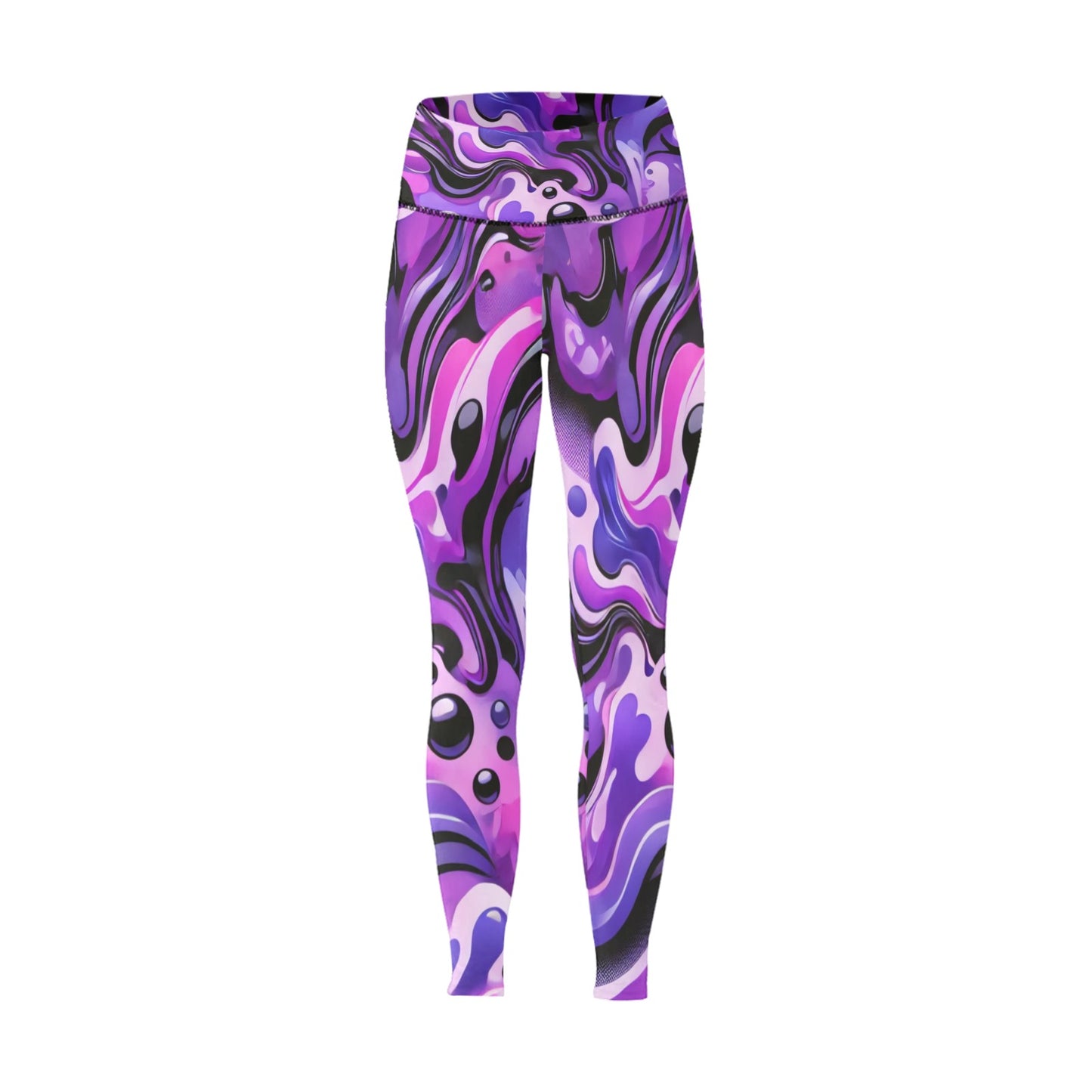 Women's High-Waisted Leggings (Model L36)