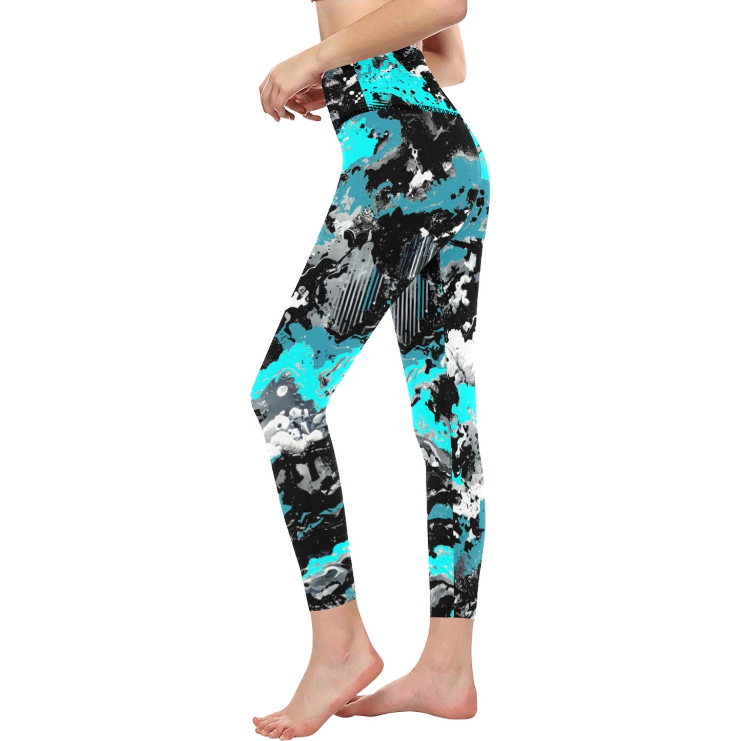 Women's High-Waisted Leggings (Model L36)