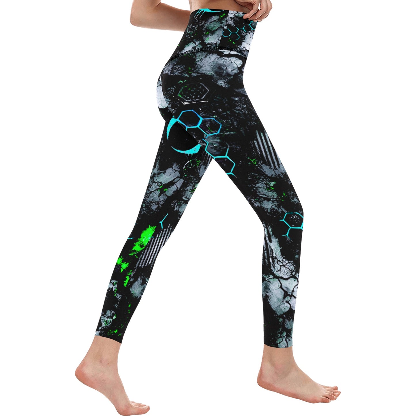 Women's High-Waisted Leggings (Model L36)