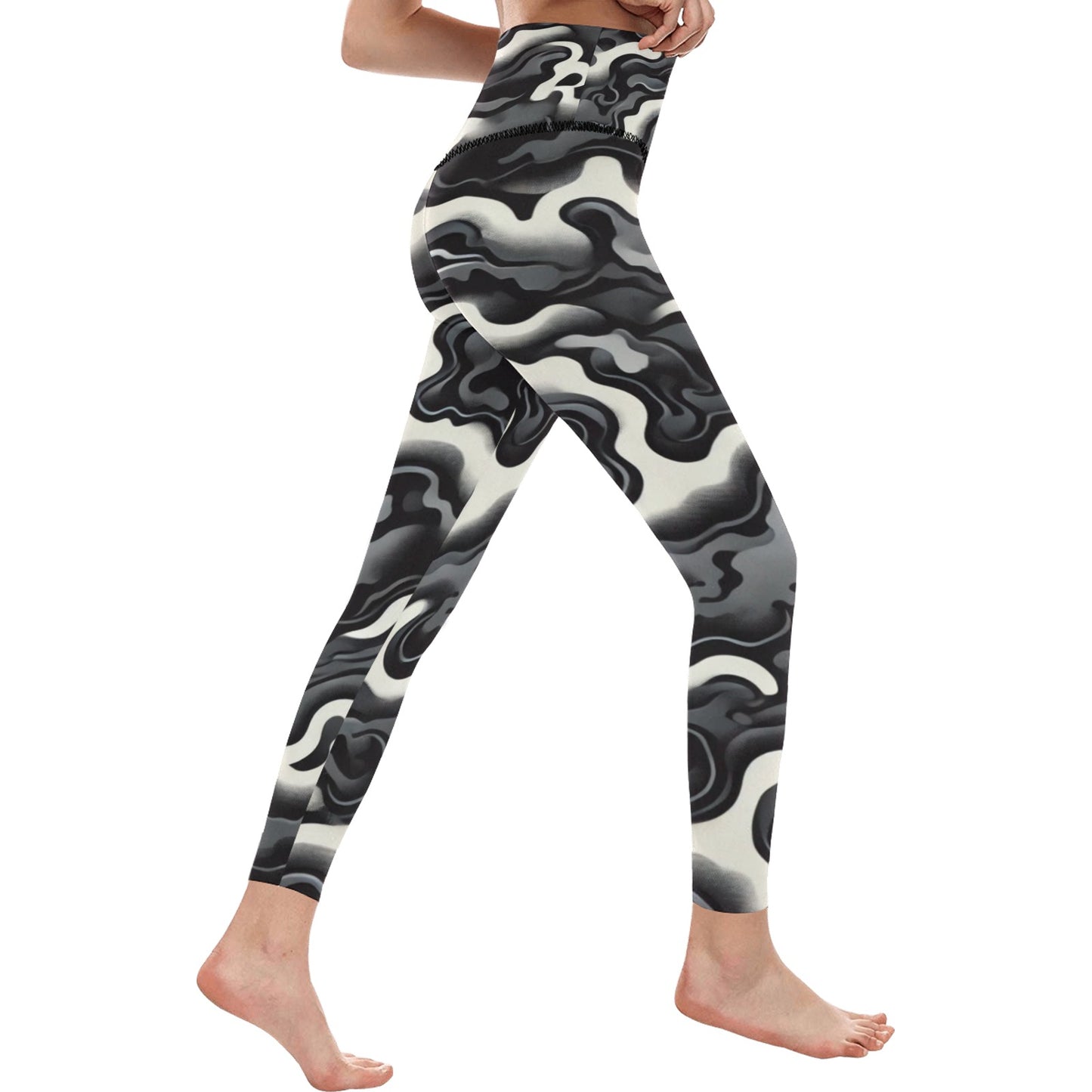 Women's High-Waisted Leggings (Model L36)