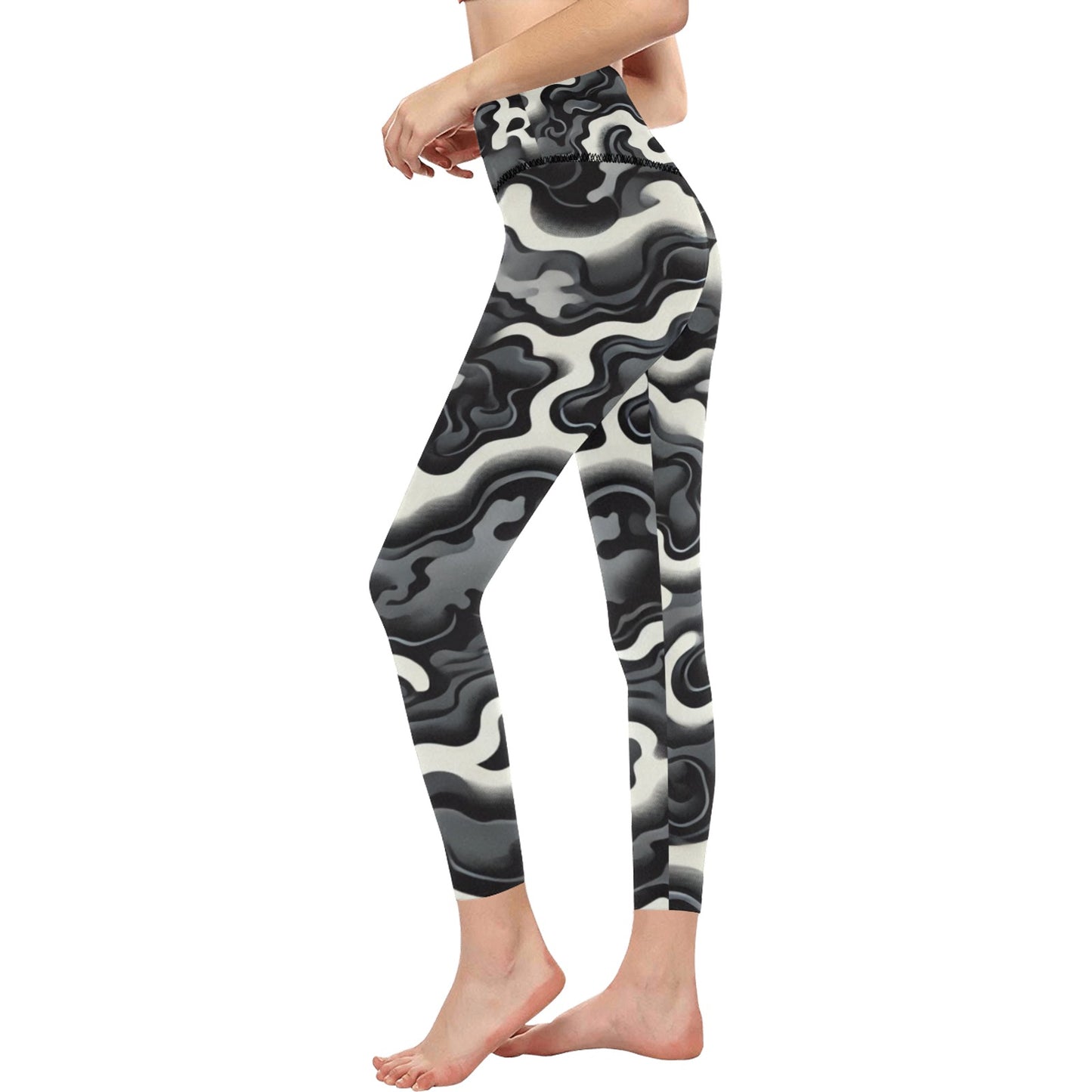 Women's High-Waisted Leggings (Model L36)