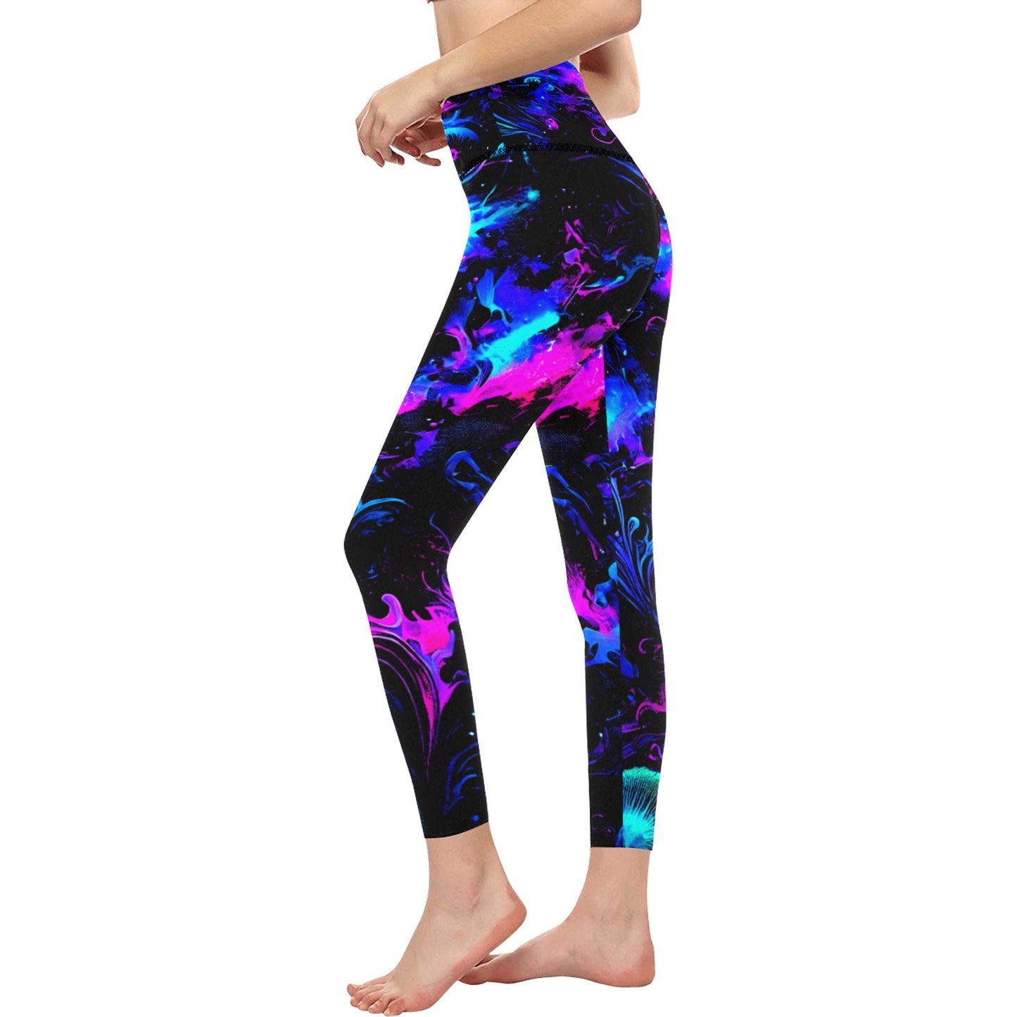 Women's High-Waisted Leggings (Model L36)