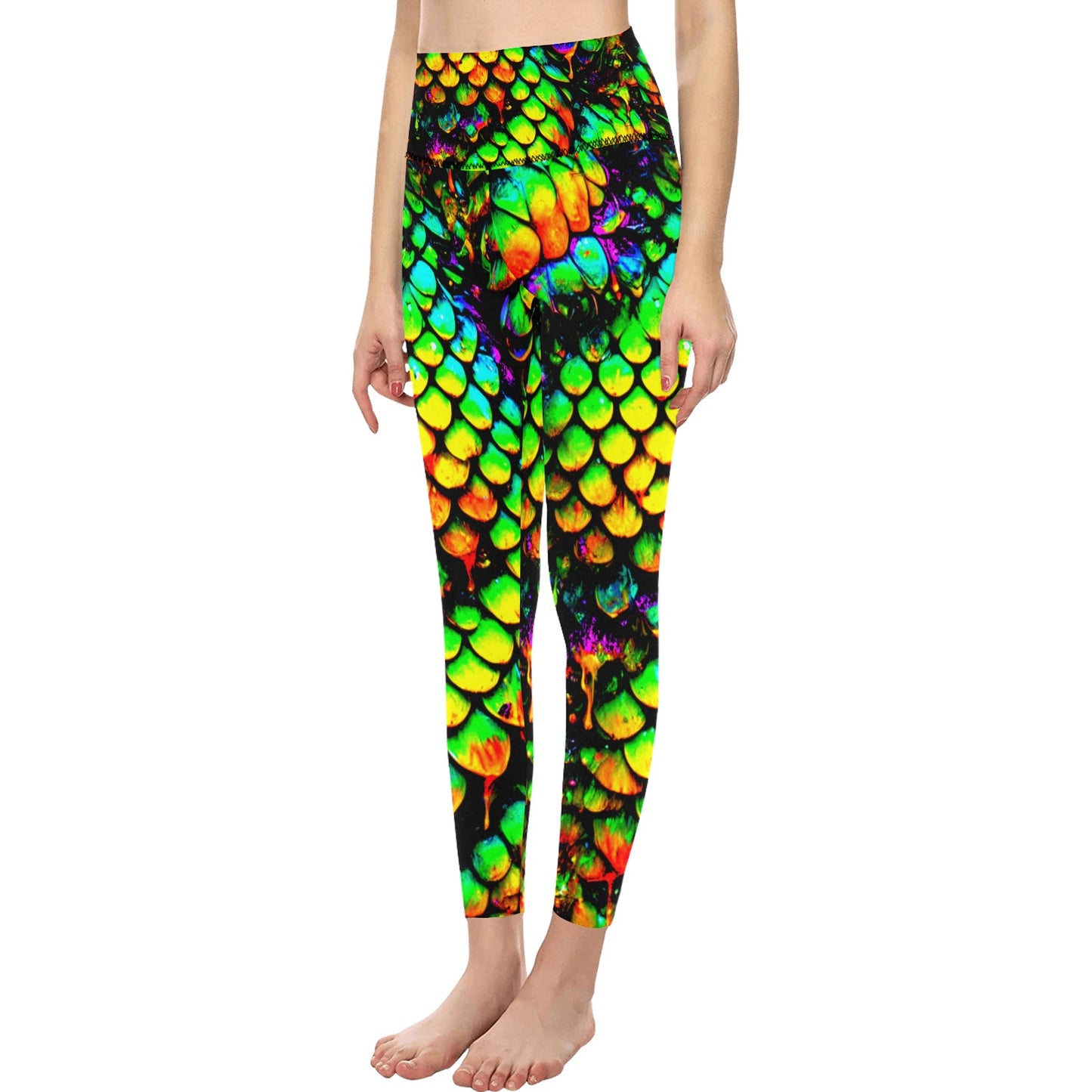 Women's High-Waisted Leggings (Model L36)