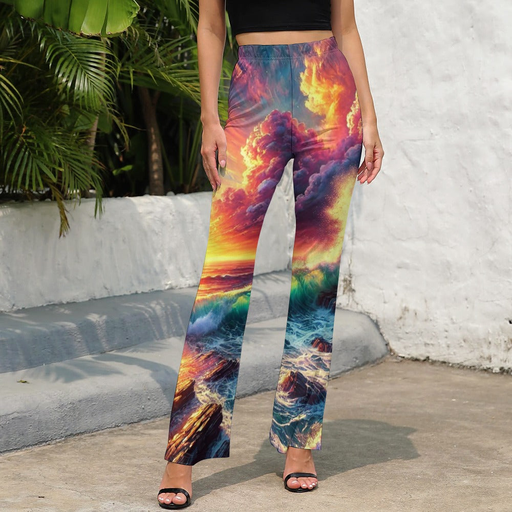 Graphic Flared Leggings