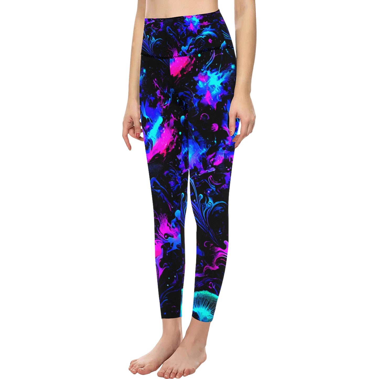 Women's High-Waisted Leggings (Model L36)