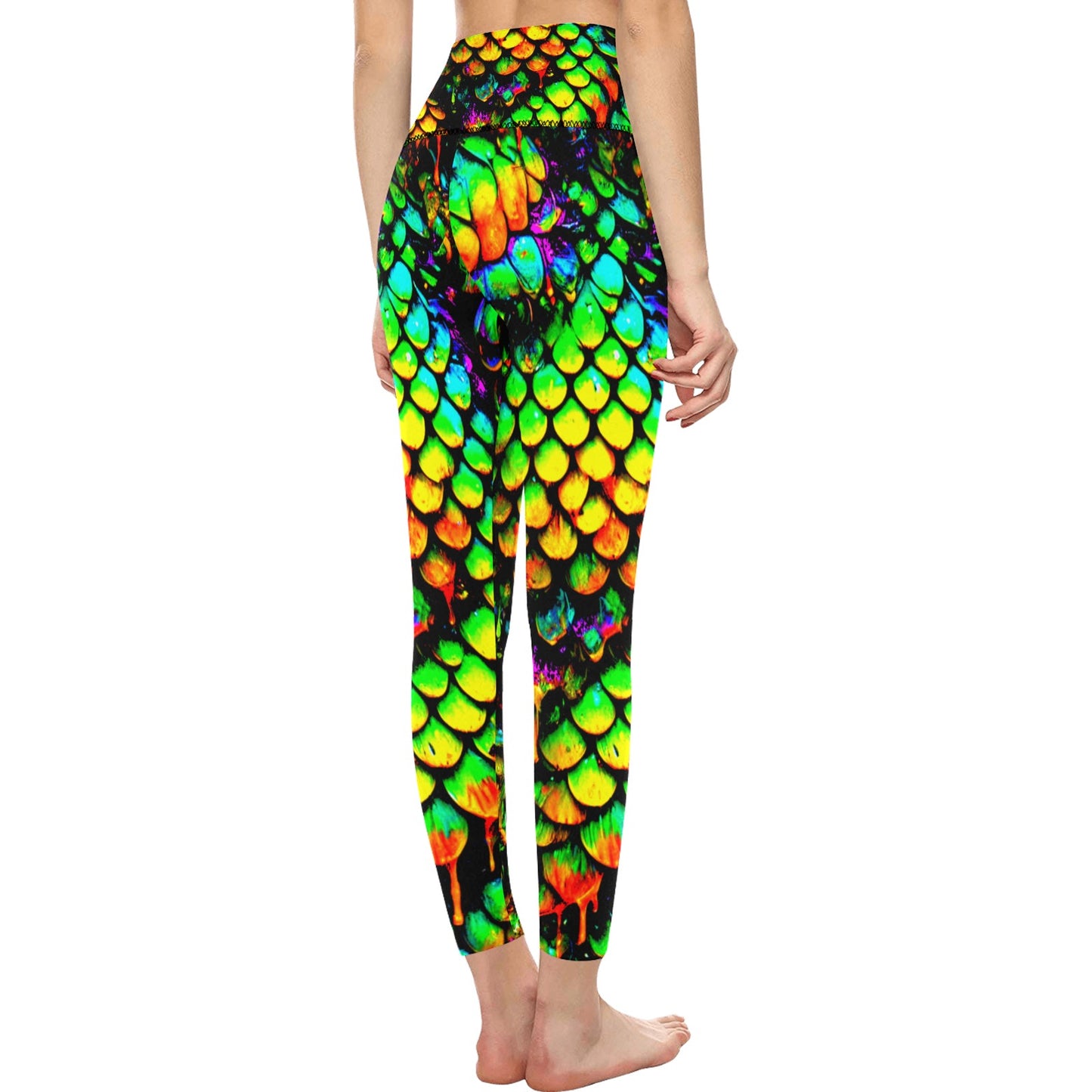 Women's High-Waisted Leggings (Model L36)