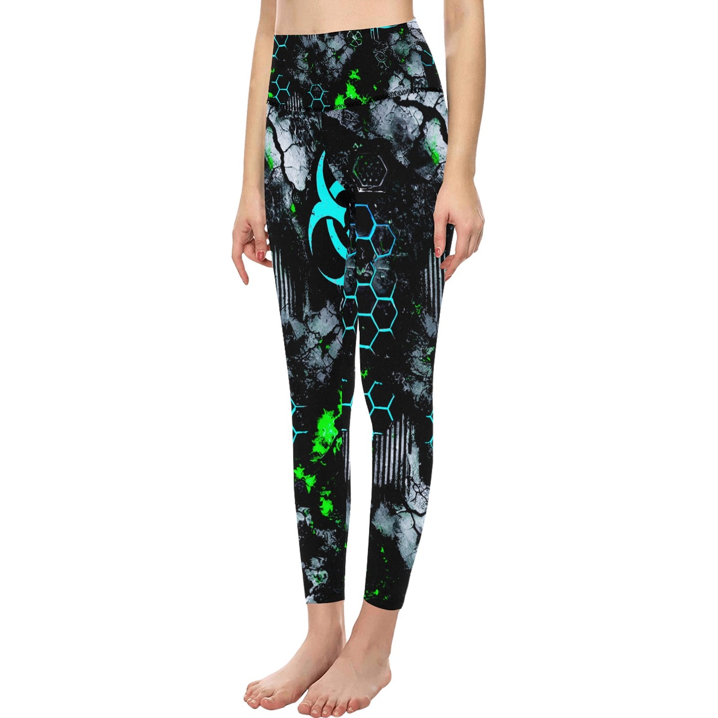 Women's High-Waisted Leggings (Model L36)