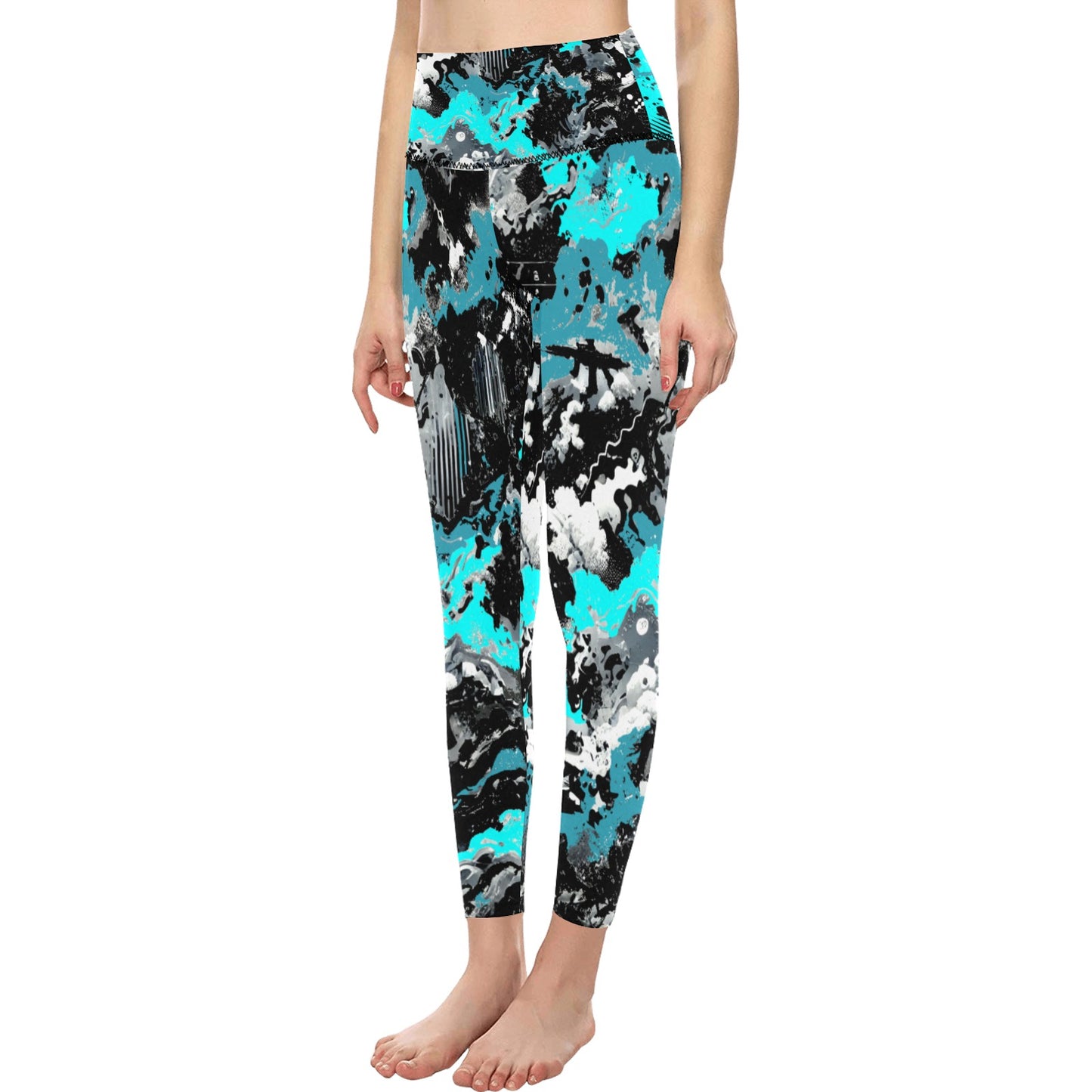 Women's High-Waisted Leggings (Model L36)