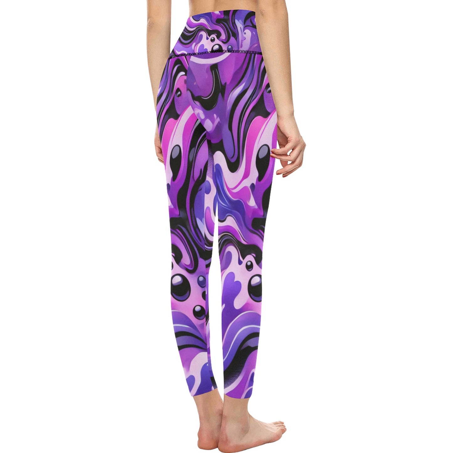 Women's High-Waisted Leggings (Model L36)